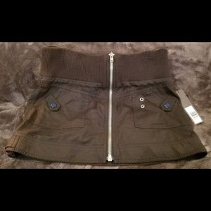 Marc Jacobs Black zip up mini skirt w/ grommets